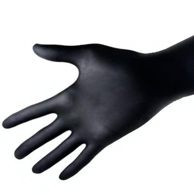 Rękawiczki jednorazowe lateksowe czarne rozmiar M