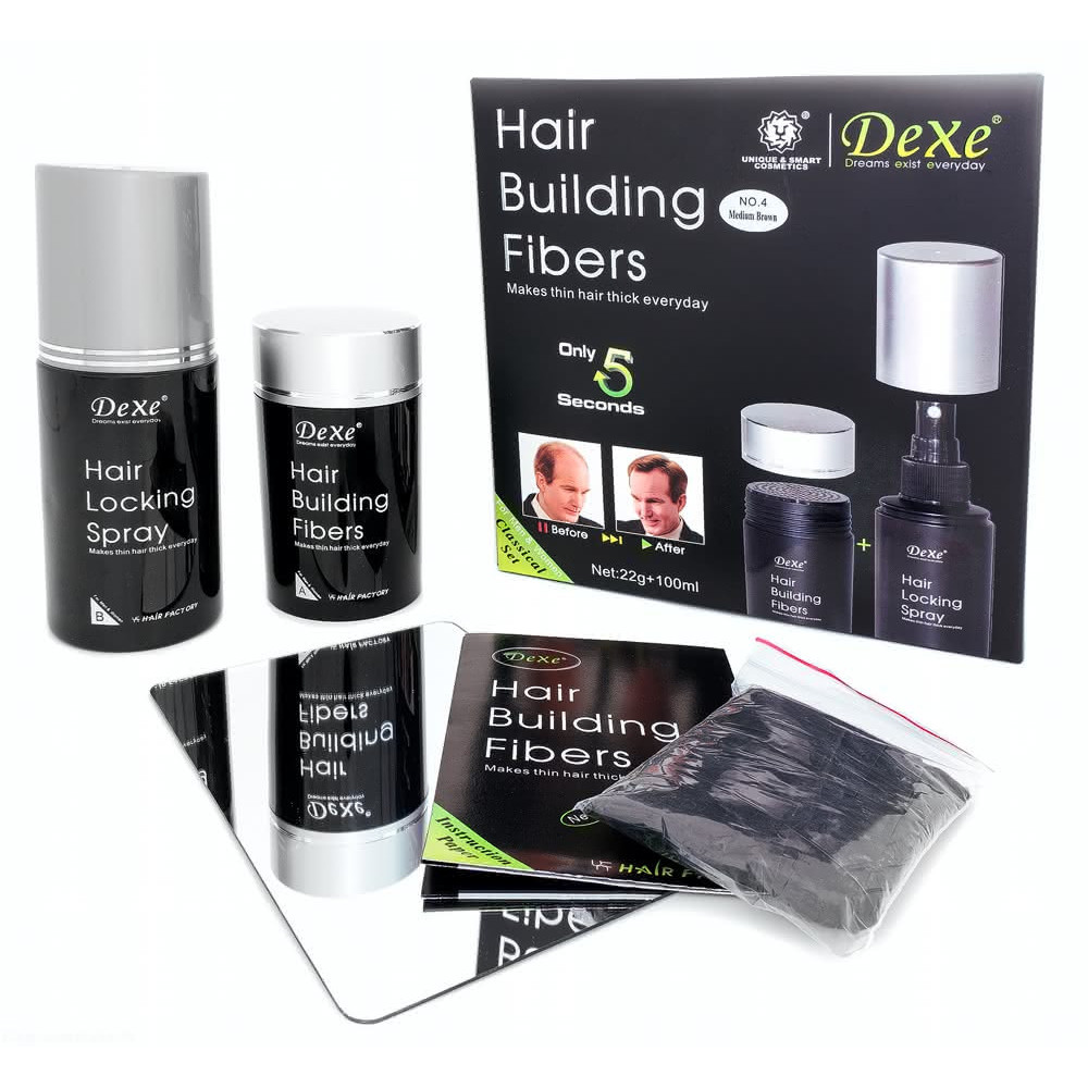DEXE Hair Building Fibers Mikrowłókna Keratynowe kolor: JASNY BRĄZ