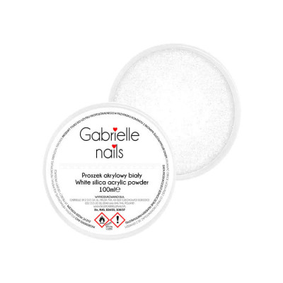 Proszek akrylowy biały Gabrielle Nails 100ml
