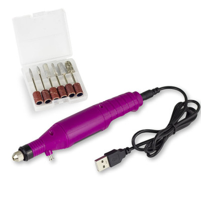 Frezarka różowa mini z kablem USB