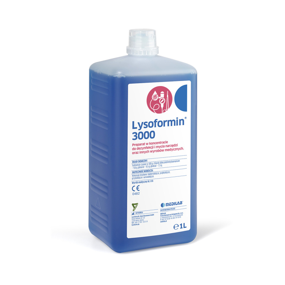 Medilab Lysoformin 3000 - Koncentrat do manualnego mycia i dezynfekcji narzędzi 1L