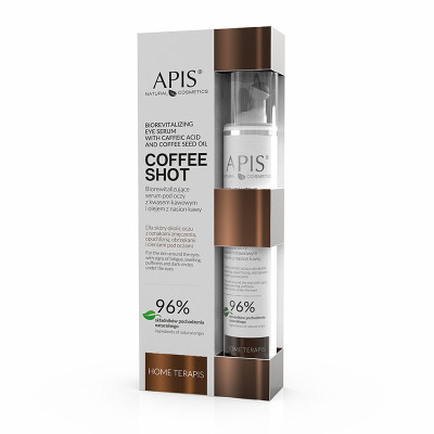 APIS COFFEE SHOT Biorewitalizujące serum pod oczy z kwasem kawowym i olejem z nasion kawy - 10ml